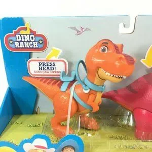 Dino Ranch Deluxe Dino 2-Pack - Features Biscuit, a 5-Inch Toy T-Rex, and  Angus, a 4-Inch Toy Triceratops - for Kids Featuring Your Favorite